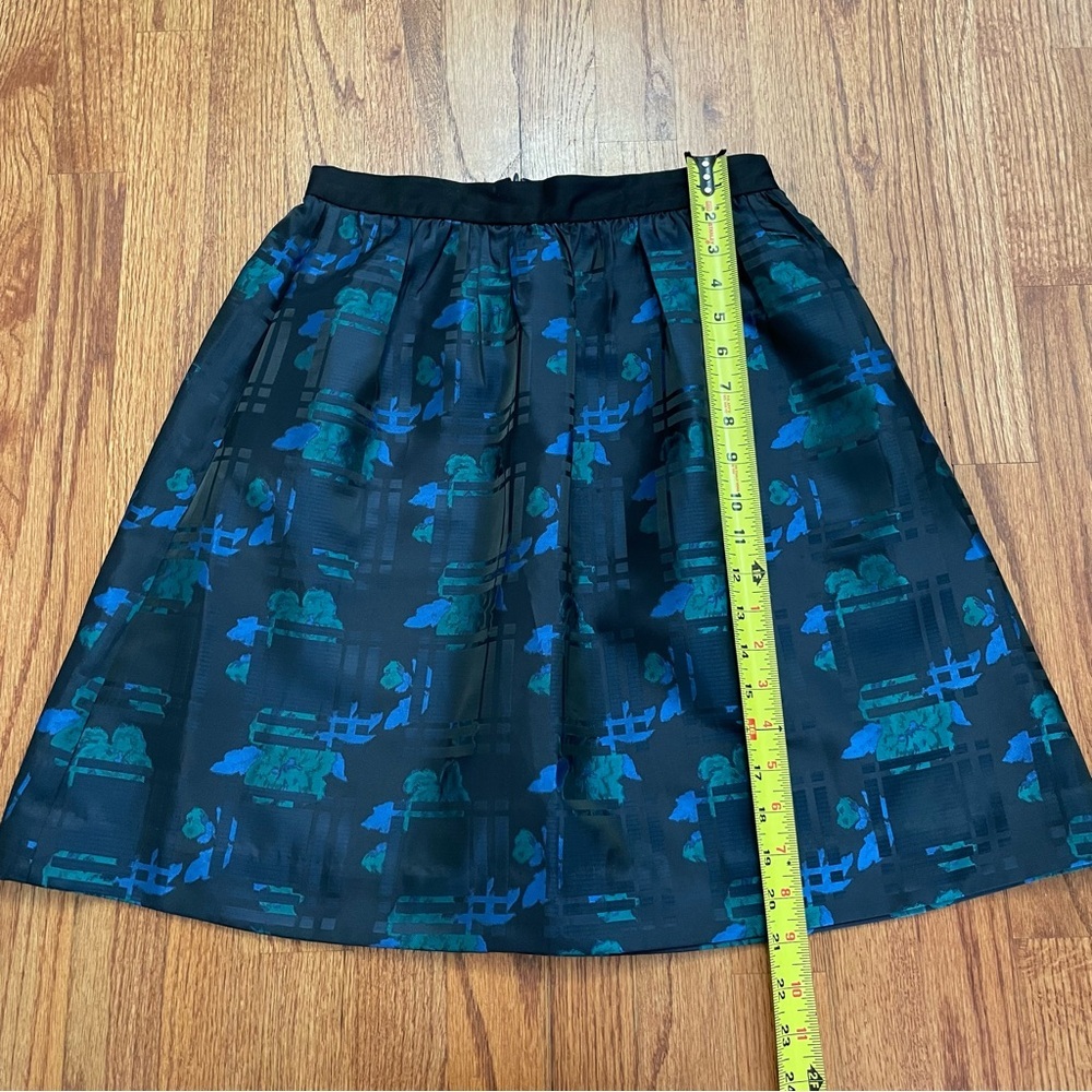 J. Crew Plaid Jacquard Holiday Metallic A line Skirt size 0 - Picture 12 of 13